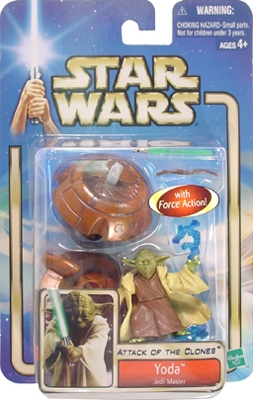 Star Wars Action Figures - Yoda Jedi Master - Attack Of The Clones - Saga Collection 3 Star Wars Action Figures - Yoda Jedi Master - Attack Of The Clones - Saga Collection