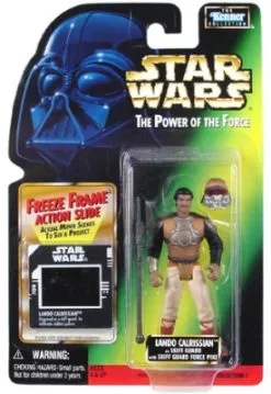 Star Wars Action Figure - Lando Calrissian As Skiff Guard With Force Pike - Freeze Frame Action Slide