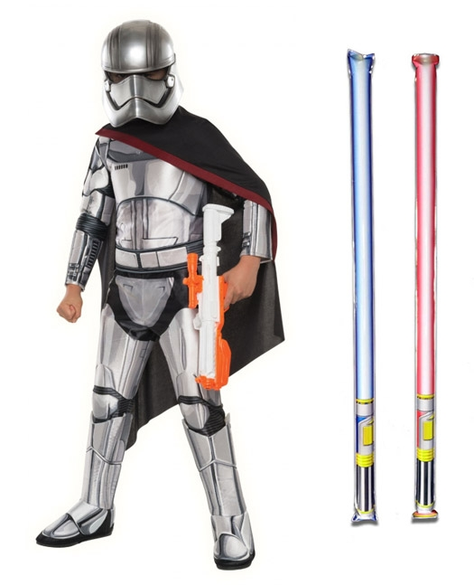 Star Wars Costume Super Deluxe Child - Captain Phasma The Force Awakens - WITH X2 FREE LIGHTSABERS 3 Star Wars Costume Super Deluxe Child - Captain Phasma The Force Awakens - WITH X2 FREE LIGHTSABERS