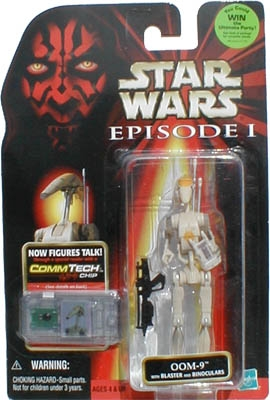 Star Wars Action Figure - OOM-9 With Blaster And Binoculars - Episode 1 - With CommTech Chip 3 Star Wars Action Figure - OOM-9 With Blaster And Binoculars - Episode 1 - With CommTech Chip