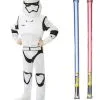 Star Wars Costume Deluxe Child - First Order Stormtrooper The Force Awakens - WITH X2 FREE LIGHTSABERS 1 Star Wars Costume Deluxe Child - First Order Stormtrooper The Force Awakens - WITH X2 FREE LIGHTSABERS -Star Wars Costumes Shop 1778117130