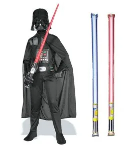 Star Wars Costume Basic Child - Darth Vader - WITH X2 FREE LIGHTSABERS