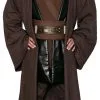 * Star Wars Anakin Skywalker Jedi Knight Costume - Body Tunic With Replica Dark Brown Jedi Robe