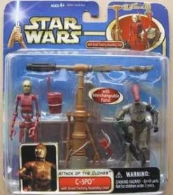 Star Wars Action Figure Playset - C-3PO With Droid Factory Assembly Line - Attack Of The Clones - Saga Collection
