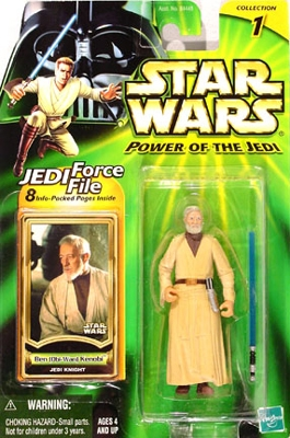 Star Wars Action Figures - Ben Obi-Wan Kenobi Jedi Knight - Power Of The Jedi 3 Star Wars Action Figures - Ben Obi-Wan Kenobi Jedi Knight - Power Of The Jedi