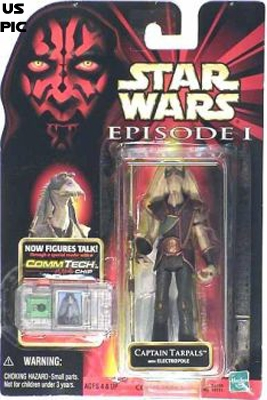 Star Wars Action Figure - Captain Tarpals With Electropole - CommTech Chip 3 Star Wars Action Figure - Captain Tarpals With Electropole - CommTech Chip
