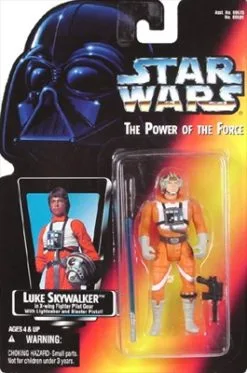 Star Wars Action Figure - Luke Skywalker - In X-Wing Fighter Pilot Gear - Short Lightsaber In Long Box - Rare