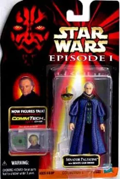 Star Wars Action Figure - Senator Palpatine - Episode 1 - With CommTech Chip
