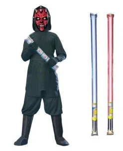 Star Wars Costume Basic Child - Darth Maul - WITH X2 FREE LIGHTSABERS